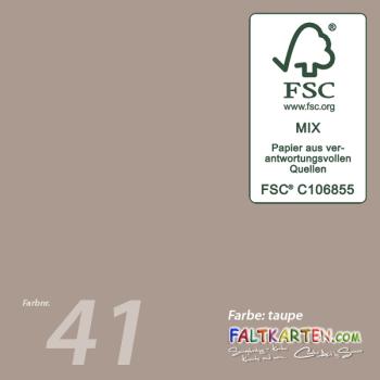 Cardstock 12"x12"  220g/m² (30,5 x 30,5cm) in taupe