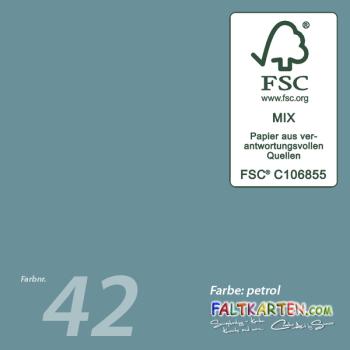 Cardstock 12"x12"  240g/m² (30,5 x 30,5cm) in petrol