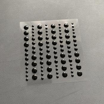 Preview: Simple and Basic Adhesive Enamel Dots" Jet Black " - Klebepunkte