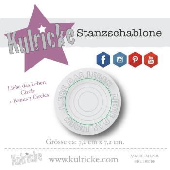  Kulricke Metall Stanzschablone Craft Die "Liebe das Leben" Kreis 