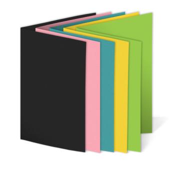 Sortiment "Tropical" 25x Faltkarten in 5 Farben DIN B6 - farbig sortiert