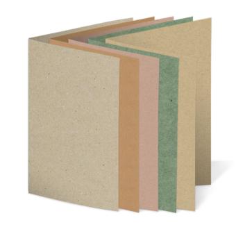 Sortiment "Krafttöne" 25x Faltkarten in 5 Farben DIN A5 - farbig sortiert