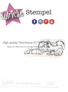 Kulricke Stempelset inkl. Stanze "Kind mit Fuchs" Clear Stamp & Die