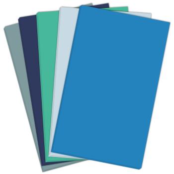 Farbkartonset "Blautöne" 25x Cardstock in 5 Farben DIN A4 - farbig sortiert