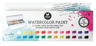 Studio Light - Aquarellfarbe "Watercolor Paint in Tin by Art by Marlene" 24 Farben