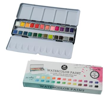 Studio Light - Aquarellfarbe "Watercolor Paint in Tin by Art by Marlene" 24 Farben