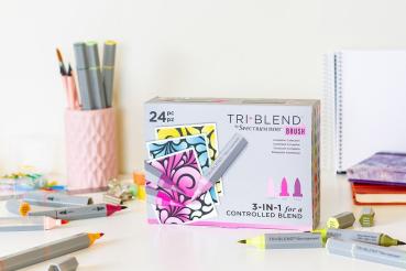 Spectrum Noir Triblend Marker Brush Alle Farben / Complete Collection (24 Pcs)