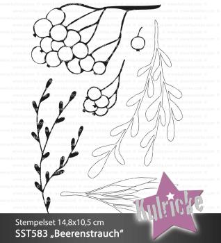 Kulricke Stempelset "Beerenstrauch" Clear Stamp A6