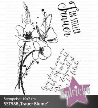 Kulricke Stempelset "Trauer Blume" Clear Stamp