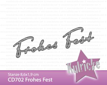 "Frohes Fest" Stanze - Craft Die