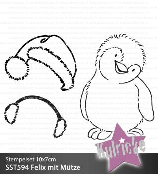 Stempelset "Felix mit Mütze" Clear Stamp