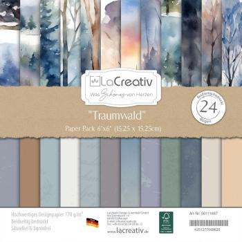 Designpapier "Traumwald" 6x6" 24 Bogen beidseitig