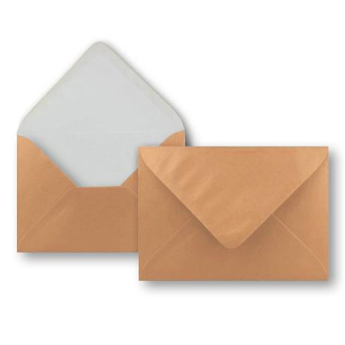 Briefumschlag DIN C6 100g/m² oF Nassklebung in perl-karamel