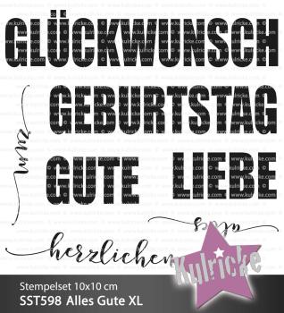 Kulricke Stempelset "Alles Gute XL" Clear Stamp