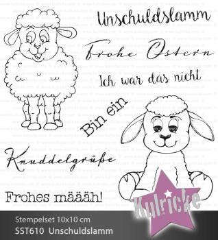 Kulricke Stempelset "Unschuldslamm" Clear Stamp