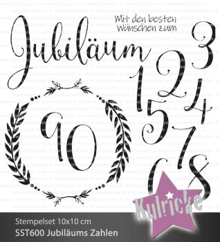 Kulricke Stempelset "Jubiläums Zahlen" Clear Stamp