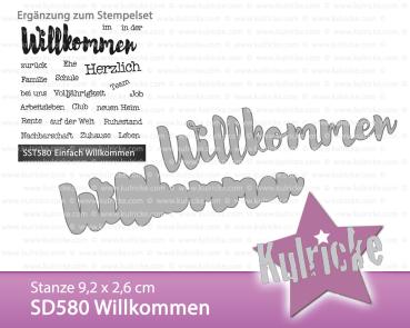 Kulricke "Willkommen " Stanze - Craft Die