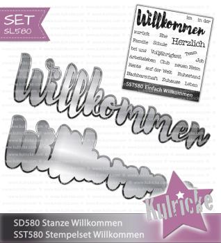 SET "Willkommen" Stempel & Stanzen