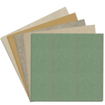 Farbkartonset "Recyclingtöne" 20x Cardstock in 5 Farben Format 12x12 - farbig sortiert