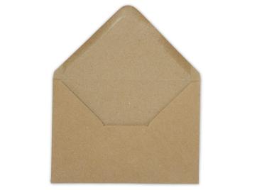 Briefumschläge - Briefhüllen in recycling natur, DIN B6   120g/m² oF, Nassklebung