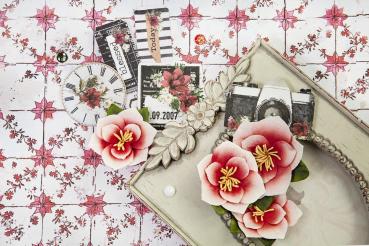 Preview: Prima Marketing - Strasssteine "Magnolia Rouge" Say It In Crystals 48 Stück
