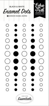 Echo Park - Enamel Dots "Black And White" 60 Stück