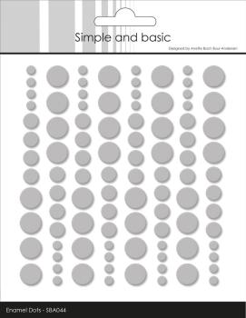 Preview: Simple and Basic - Adhesive Enamel Dots "Light Grey"