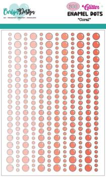 Carlijn Design - Klebesteine "Coral" Enamel Dots 300 Stück