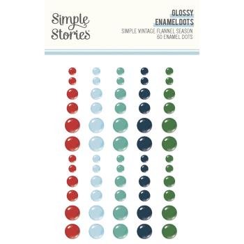 Simple Stories - Enamel Dots "Simple Vintage Flannel Season" 60 Stück 