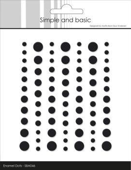 Simple and Basic - Adhesive Matte Enamel Dots "Black"