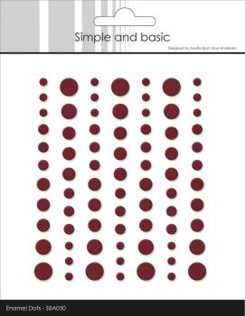 Simple and Basic - Adhesive Matte Enamel Dots "Wine Red"