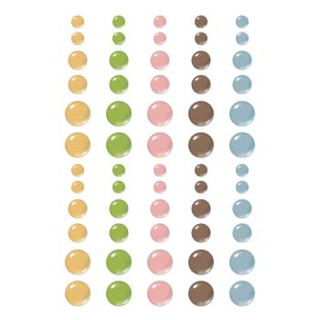 Preview: Simple Stories - Enamel Dots "Vintage Junk Drawer" 60 Stück 