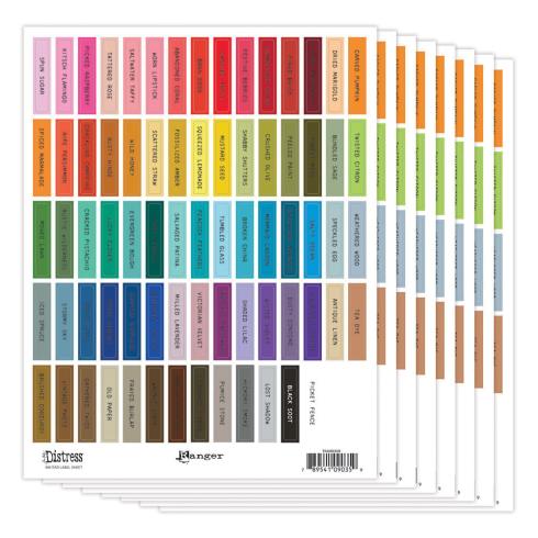 Preview: Ranger - Tim Holtz "Distress Ink Pad Label Sheet Black"