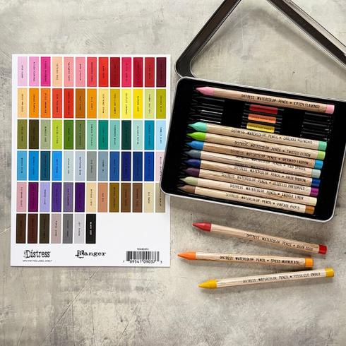 Ranger - Tim Holtz "Distress Mini Ink Pad Label Sheet Black"