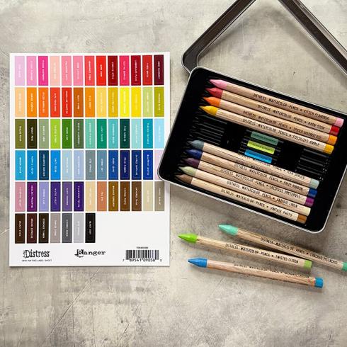 Ranger - Tim Holtz "Distress Mini Ink Pad Label Sheet White"