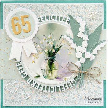 Preview: Marianne Design - Schmucksteine "White" Hearts Pearls