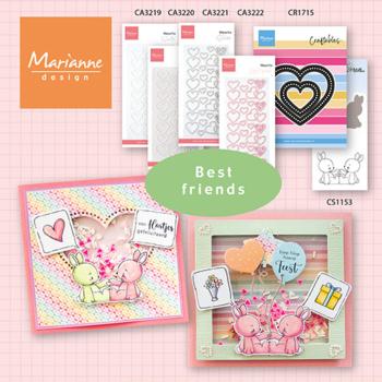 Preview: Marianne Design - Schmucksteine "Light Pink" Hearts Rhinestones