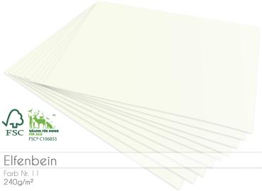 Cardstock - Bastelpapier 240g/m² DIN A4 in elfenbein