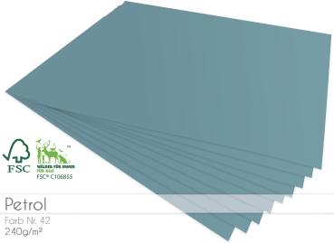 Cardstock - Bastelpapier 240g/m² DIN A4 in petrol