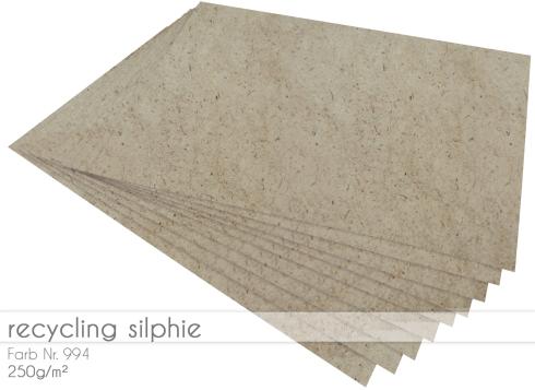 Cardstock - Bastelpapier 250g/m² DIN A4 in recycling silphie