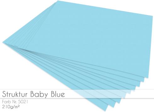 Cardstock - Bastelpapier 210g/m² DIN A4 in struktur baby-blue