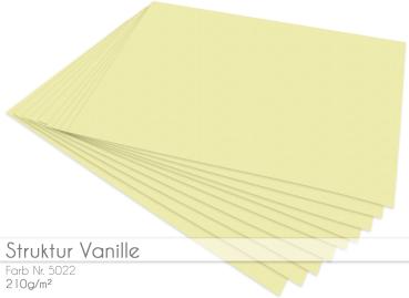 Cardstock - Bastelpapier 210g/m² DIN A4 in struktur vanille