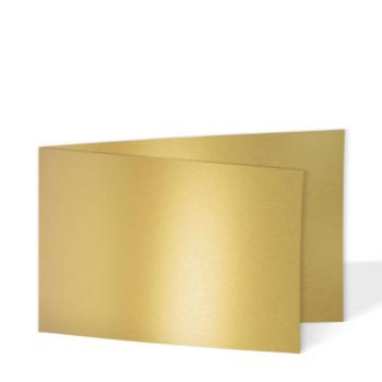 Doppelkarte - Faltkarte 250g/m² DIN A6 quer in metallic gold