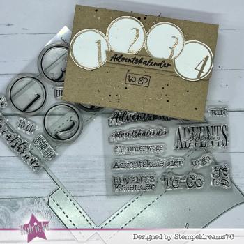 Preview: Kulricke Stempelset "Adventskranz" Clear Stamp