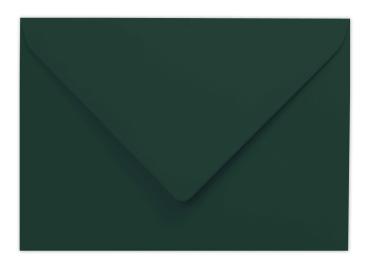 Briefumschläge - Briefhüllen in samtgrün, DIN B6 120g/m² oF, Nassklebung