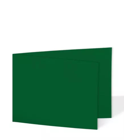 Doppelkarte - Faltkarte 240g/m² DIN B6 quer in dunkelgrün