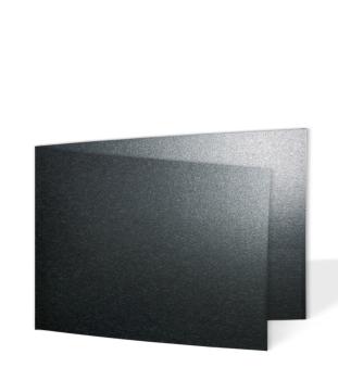 Doppelkarte - Faltkarte 250g/m² DIN B6 quer in metallic-anthrazit