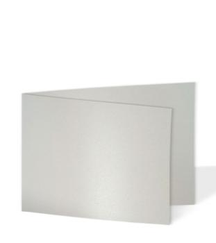 Doppelkarte - Faltkarte 300g/m² DIN B6 quer in metallic-champagner