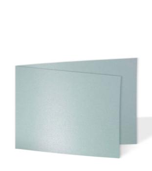 Doppelkarte - Faltkarte 300g/m² DIN B6 quer in metallic-platin