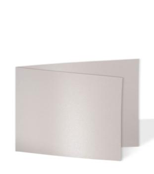 Doppelkarte - Faltkarte 300g/m² DIN B6 quer in metallic-puderrosa